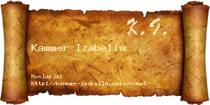 Kammer Izabella névjegykártya